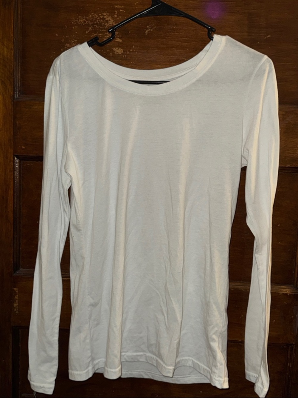 Women’s Long Sleeve Crewneck Tee - White